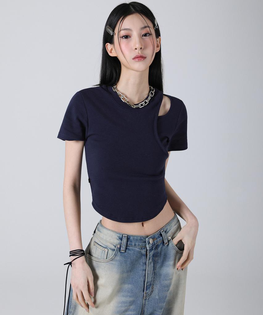 Urban Dress Hole-Cut Crop Tee - 5Col