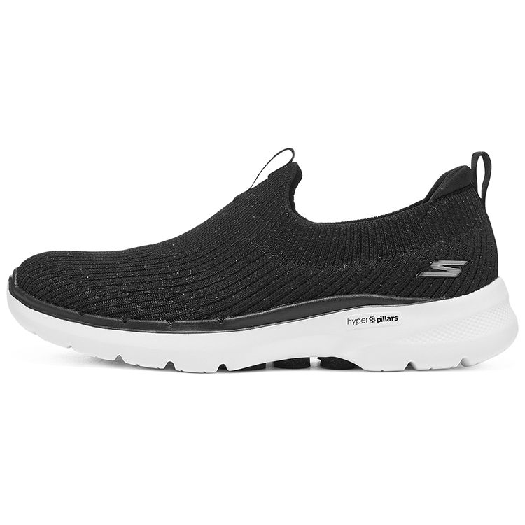 Skechers Go Walk 6 Тканевые Удобные Прочные Низкие Повседневные Кроссовки Женские Черный 124521-BLK 35