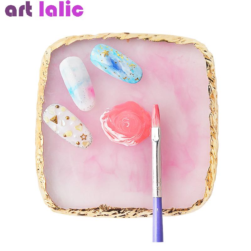 Resin Nail Art Polish Paint Kresba Barva Nádobí Manikúra Pedikúra Deska Displej Paletka DIY Make Up