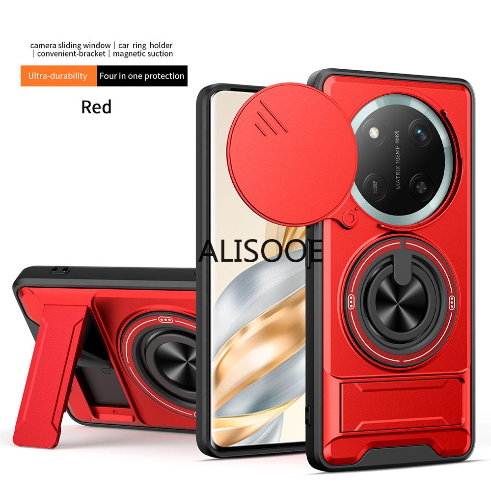 Funda for Honor X9C 5G Case Rotatable Slide Camera Protection Ring Stand Shockproof Cover Capa for Honor X9C 5G Funda