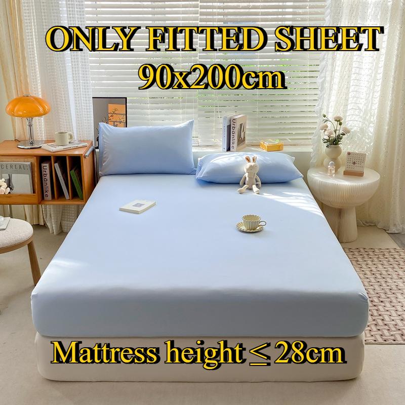 Fitted Sheet Pure Cotton Non-fading Non-balling Single-piece Bed Sheet Non-slip Multi-specification Bedding Bedspread Protector