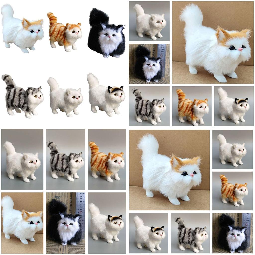 Realistic Plush Cat Toy Soft And Comfortable Decoration For Your Room Or Office 4.7 Inches