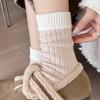 Wool Socks Children'S Color Matching Stacking Socks Season Velvet Thickened Warm Confinement Socks Contrasting Color Retro Medium Tube Socks Women