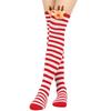 Damen Weihnachten Overknee Lange Socken Niedlich 3D Plüsch Hirsch Elch Gestreifter Druck Oberschenkelhohe Strümpfe Feiertagsparty Strumpfwaren