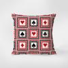 Playing Card Pattern Decorative Pillowcase Bedroom Living Room Square Cushion Pillowcase