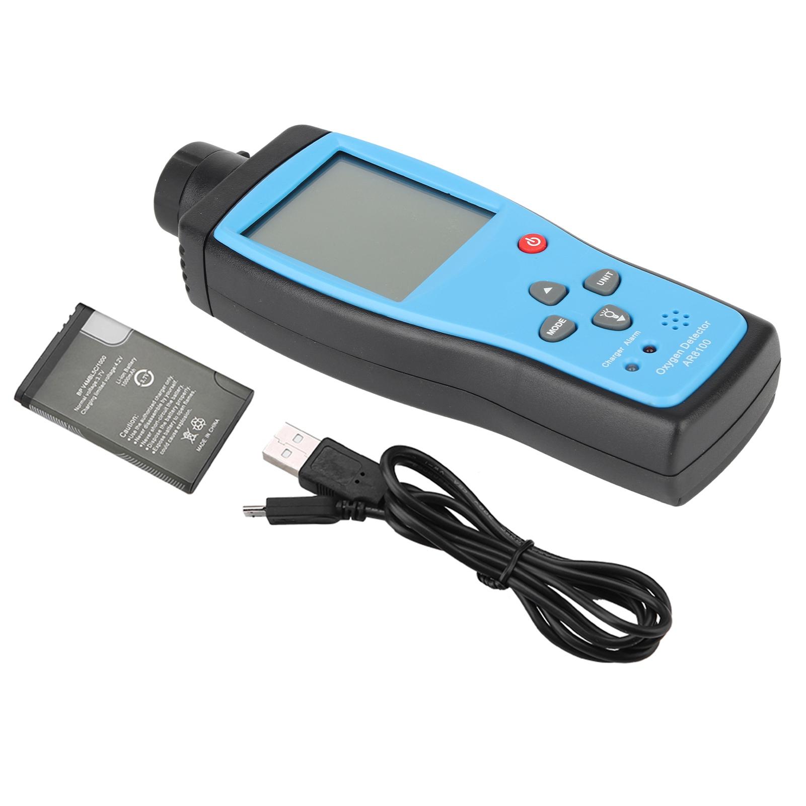 

AR8100 Портативный перезаряжаемый кислородный измеритель O2 для использования на открытом воздухе 100240В