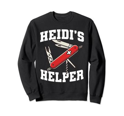 Helfer Großes Schweizer Taschenmesser Tragen Sweatshirt Heidis -
