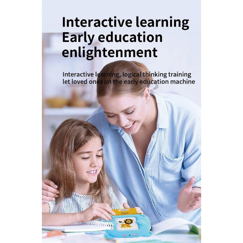 1PACK Children's Early Education Card Machine 1-6 Year Old Baby Educational Toys Chinese and English Enlightenment Literacy Card Learning Machine