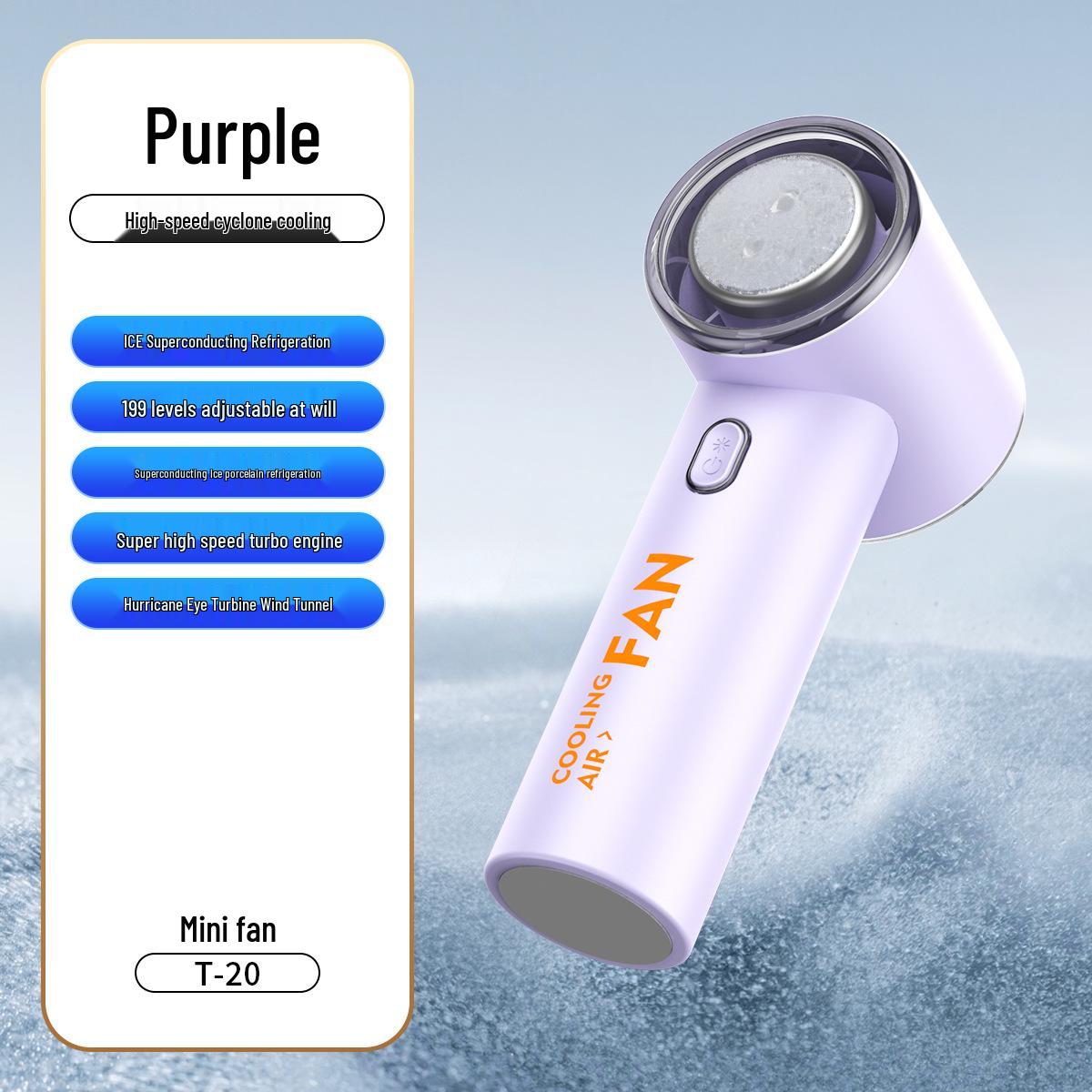 

2026 T20 Handheld Mini Fan: High-Performance, Long Battery Life, Strong Wind Power, and Sleek Design. High-speed Fan T20 фіолетовий