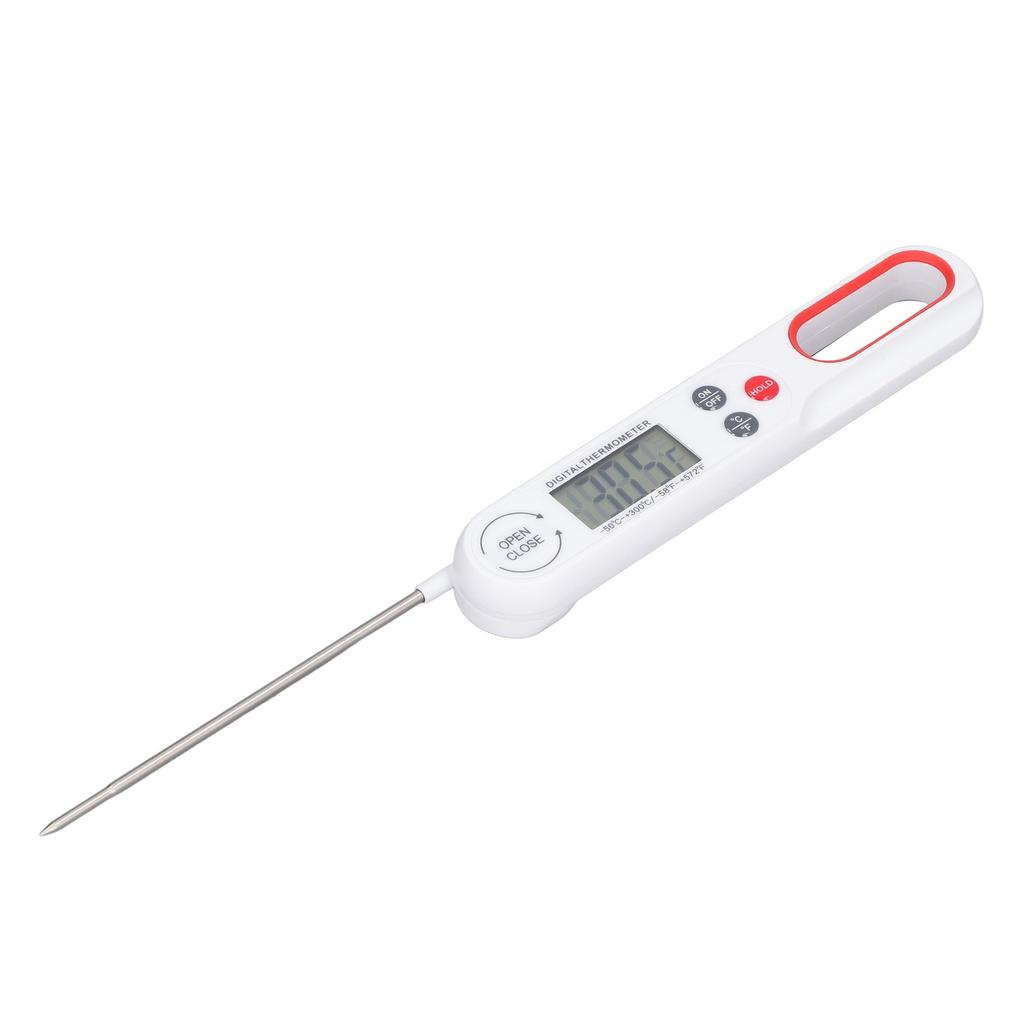 Digitales Lebensmittelthermometer Schnell ablesbar Genau Klappbar Lebensmittel BBQ Grill Kochtemperaturmesser mit Batterie