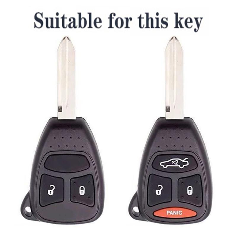 2/4 Button Silicone Car Remote Key Case Shell For Dodge For Jeep Commander Grand Cherokee Chrysler Aspen 300 Fob Key Accessories