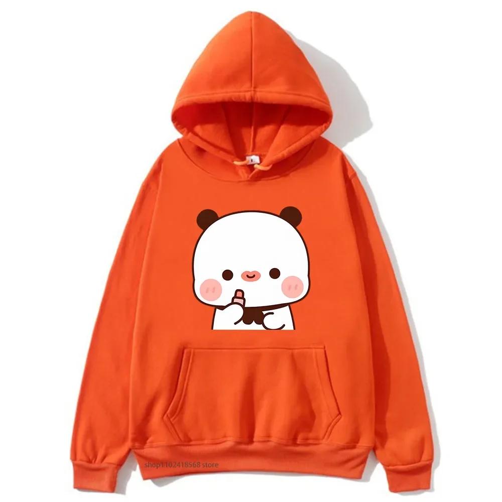 BuBu Kissed DuDu Hoodie Panda Bear Sweatshirt Couple Clothes Men Kawaii Women Tops Four Seasons Casual Streetwear