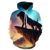 Classic Tiger Stripe Fleece Hoodie, Men's Thick Warm Autumn Winter Sweatshirt, Natural Tiger Texture Print Pullover for Wild Casual Style