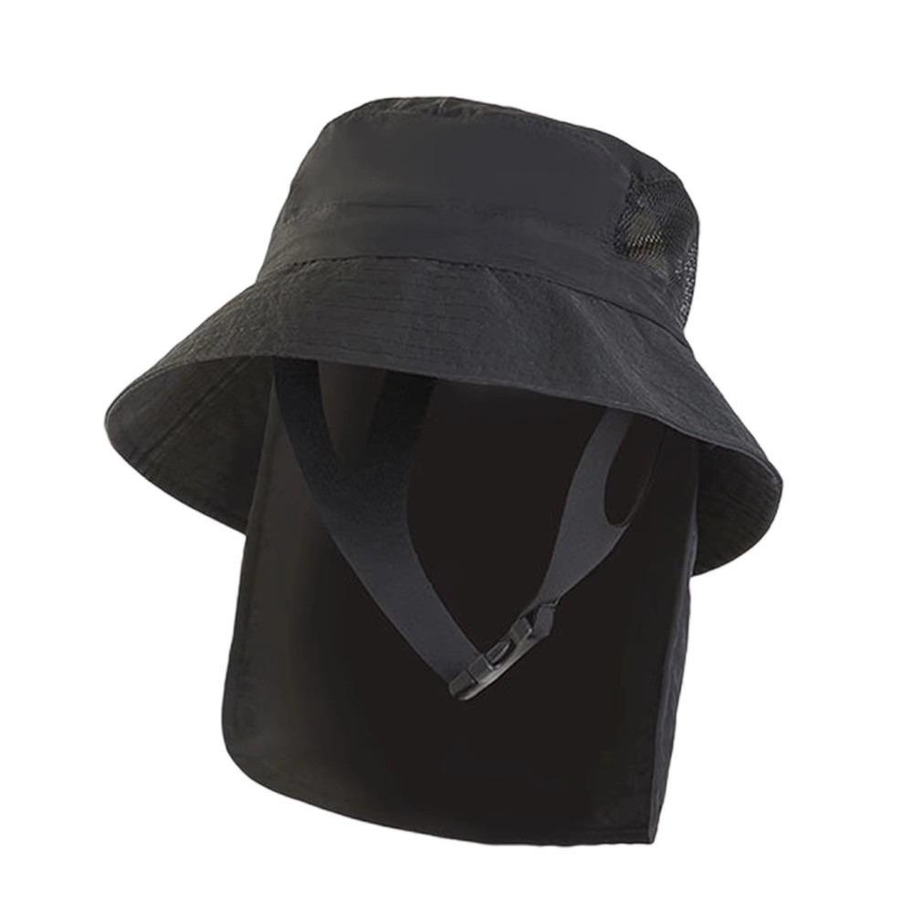 

Quick Dry Neck Flap Hat Solid Color Bucket Cap Lightweight Fishman Hat Unisex