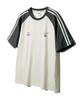 ALVINCLO Manifest Raglan Color Block Track Oversized Short Sleeve Tee Ast4710 (5 Colors)