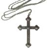 Retro Bronze Gothic Cross Necklace with 70cm Chain