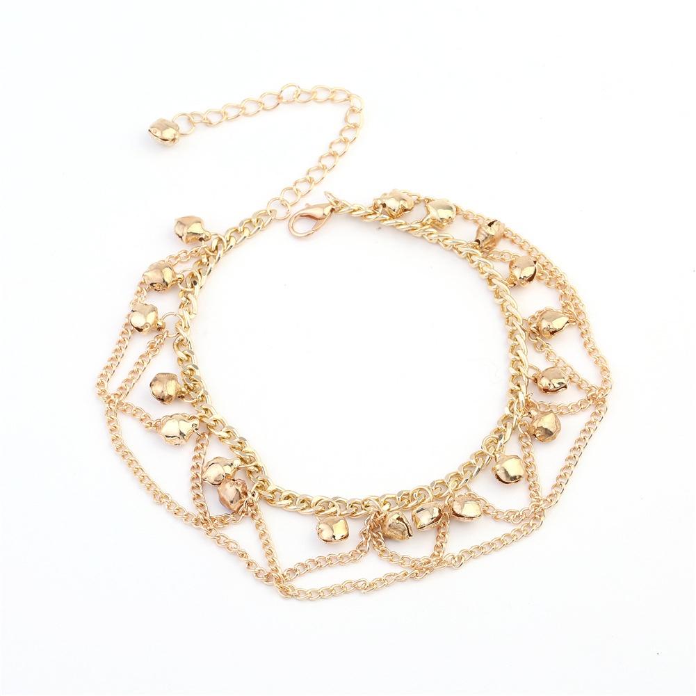 Fashion Bohemian Wave Tassel Bell Anklet
