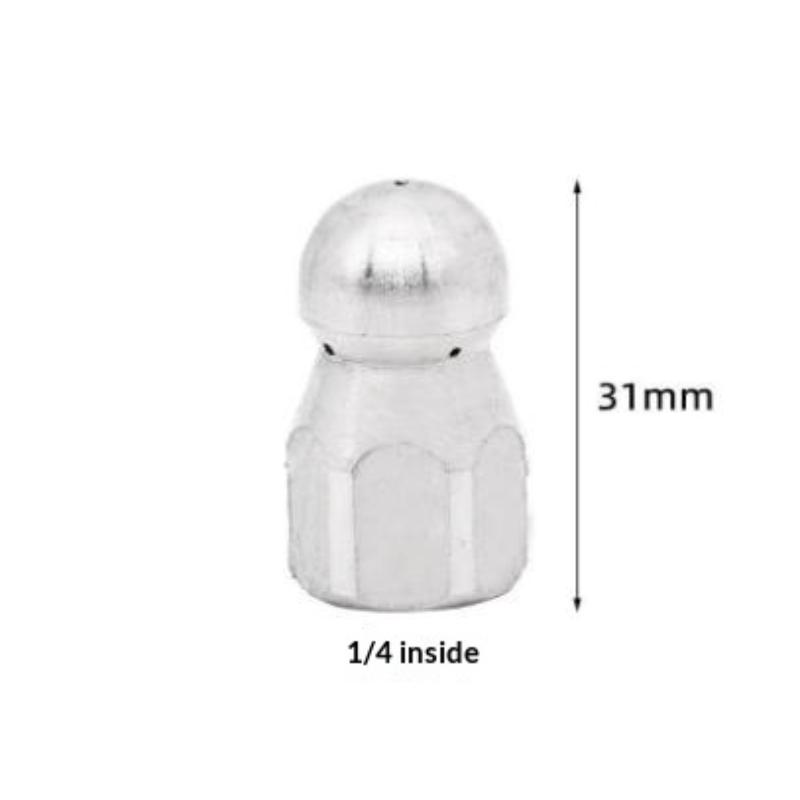 

1Pcs Stainless Steel Quick Connect 1/4 Thread Pipeline Cleaning Rotating Spray Head Water Mouse Head Set Nozzle Tools A2
