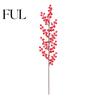 Artificial Holly Berry Branches Red Stems, Christmas Picks for Tree Decor, Realistic Stems Faux Winter Floral Decor Wreath Vase Indoor Home