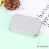 1PCS Small Empty Metal Tin Silver Black Rectangular Flip Storage Box Case Organizer for Money Coin Candy Key Container Jar Cans