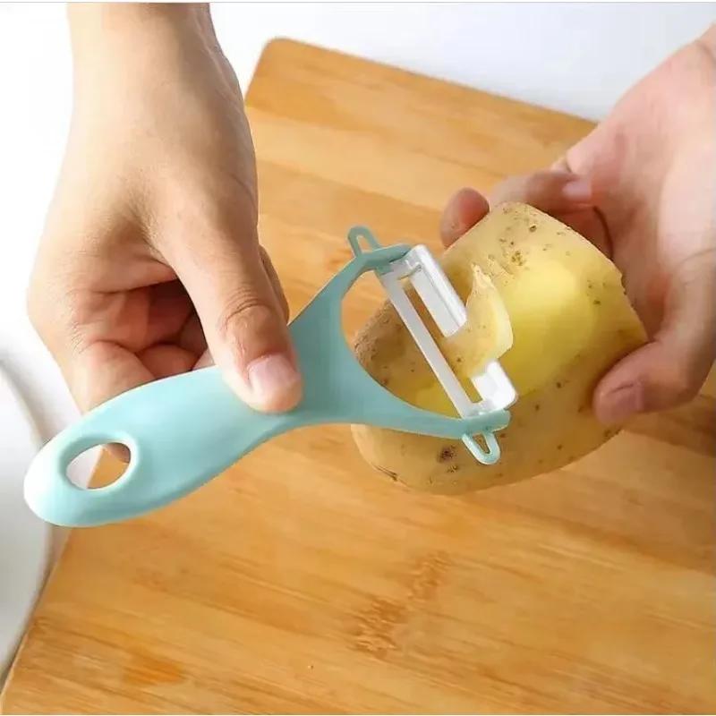 1 Pcs Household Peeler Kitchen Vegetable And Fruit Peeler Cooking Tool Potato Peeler Convenient Small Tool Random Color