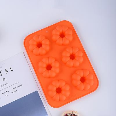 1 Stück Silikon Donutform DIY Pudding Gebäck Küche Backutensilien Hochtemperaturbeständig Kürbisförmige Kuchenform