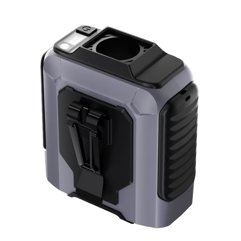 

Portable Waist Fan LED Lighting Hanging Neck Fan 4000mAh with LED Light and Power Bank Function for Outdoor Play and Work серый