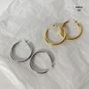 2024 European & American Minimalist Gold-Tone C-Shaped Hoop Earrings for Women
