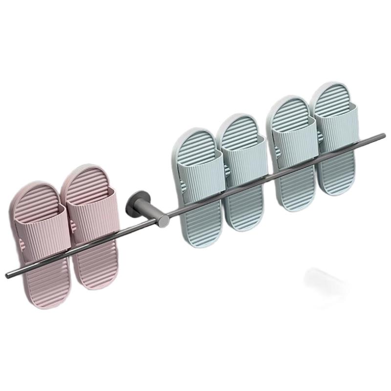 HANDUNYOU Punch-Free 304 Stainless Steel Bathroom Slipper Rack