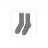 Female Autumn and Winter New Solid Color Cloth Label with Cotton Socks