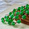 Emperor Green Jade Green Natural Green Agate Green Chalcedony Necklace Clavicle Chain Gypsy Necklace Atmosphere