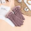 Warm gloves women's velvet thickened windproof and cold-proof outdoor riding driving winter touch screen autumn and winter gloves