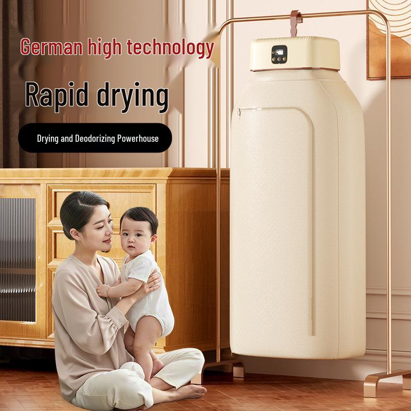 

Portable Foldable Travel Drying Rack: Automatic Compact Clothes Dryer Upgraded with UV Sterilization