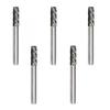 Professional Grade 5pc Carbide Burrs Set 3x6mm Rotary Drill Bits for Welding Metal Deburring and Wood Sculpting