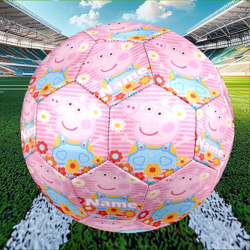 Custom Name Personalized Peppa Pig-A Print Size 5 Soccer Ball Training & Match Football, for Team, Kicking, Gift for Football Enthusiasts