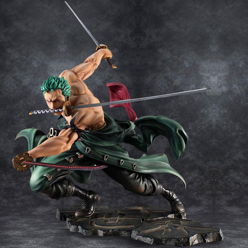 One Piece 18cm Anime Figure Roronoa Zoro Three-blade Sa-maximum Manga Anime Statue Action Figure Collection Model Kid Toys
