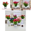Tulip Faux Potted Plant Decorative Greenery For Party Decorations And Hospitality Settings