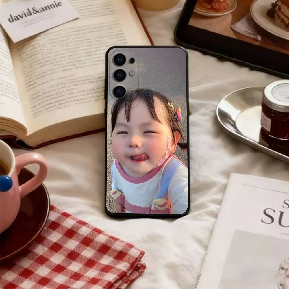 

Adorable Human Cub Phone Case For Samsung S25,S24,S21,S22,S23,S30,Ultra,S20,Plus,Fe,Lite,Note,10,Black Cover Samsung S21Ultra