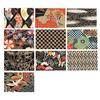 Washi Kawa Sumi Chiyogami Yuzen Large Size 38.553cm 10 Patterns 1 Piece Each Pieces Total Black Color Series