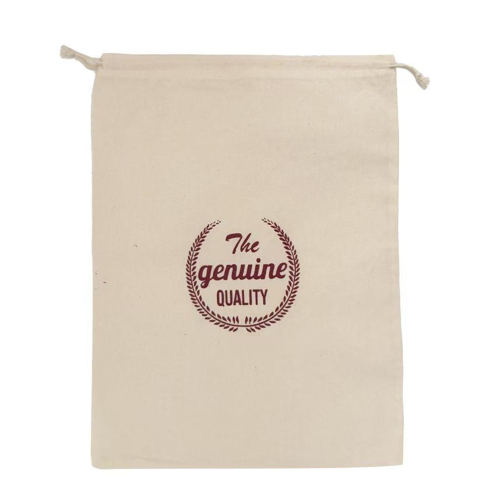 Многоразовая льняная сумка для хранения хлеба - неотбеленный мешок на завязках для натурального хранения домашнего хлеба и выпечки красный