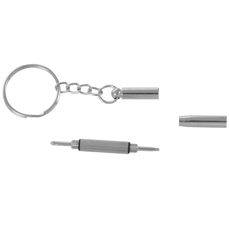 A95D-4X 3In1 Mini Alloy Screwdriver Key Ring Watch Glasses Repair Tool
