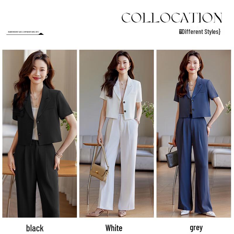 Women's Summer Casual Professional Blazer & Pants Set