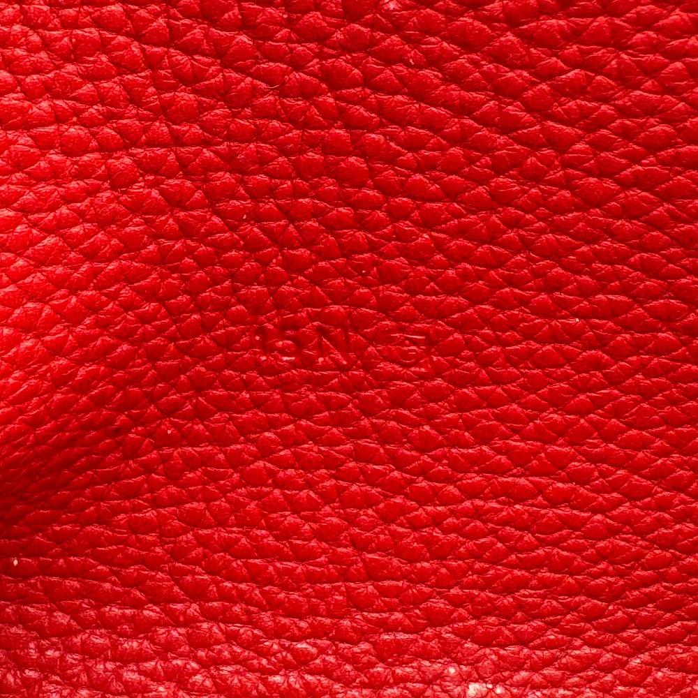 HERMES Bifold Wallet Taurillon Clemence Dogon GM Purse Red Taurillon Clemence Used