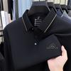 Men'S Long Sleeved T-Shirt Shirt Collar Polo Shirt 2025 Spring Autumn New Casual Wear Horse Logo