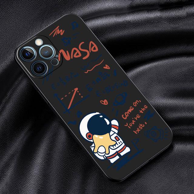 

Милый чехол с изображением астронавта «Луна и планета» для Iphone 7 8 6s Plus 13 Mini Se 11 Pro Max 14 12 Xr Xs X 14pro, мягкий чехол из ТПУ для телефона iPhone XR