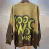 Gradient Cartoon Print Mink Fur Sweater - Women's Thick Knit Pullover for Autumn/Winter, Loose-Fit