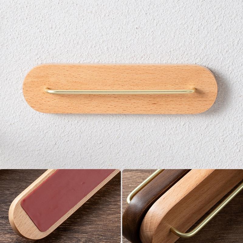 Strong Adhesive Coffee Filter Paper Organiser With Adhesive Backing Wooden Wall Mount Holder Kitchen Accessory