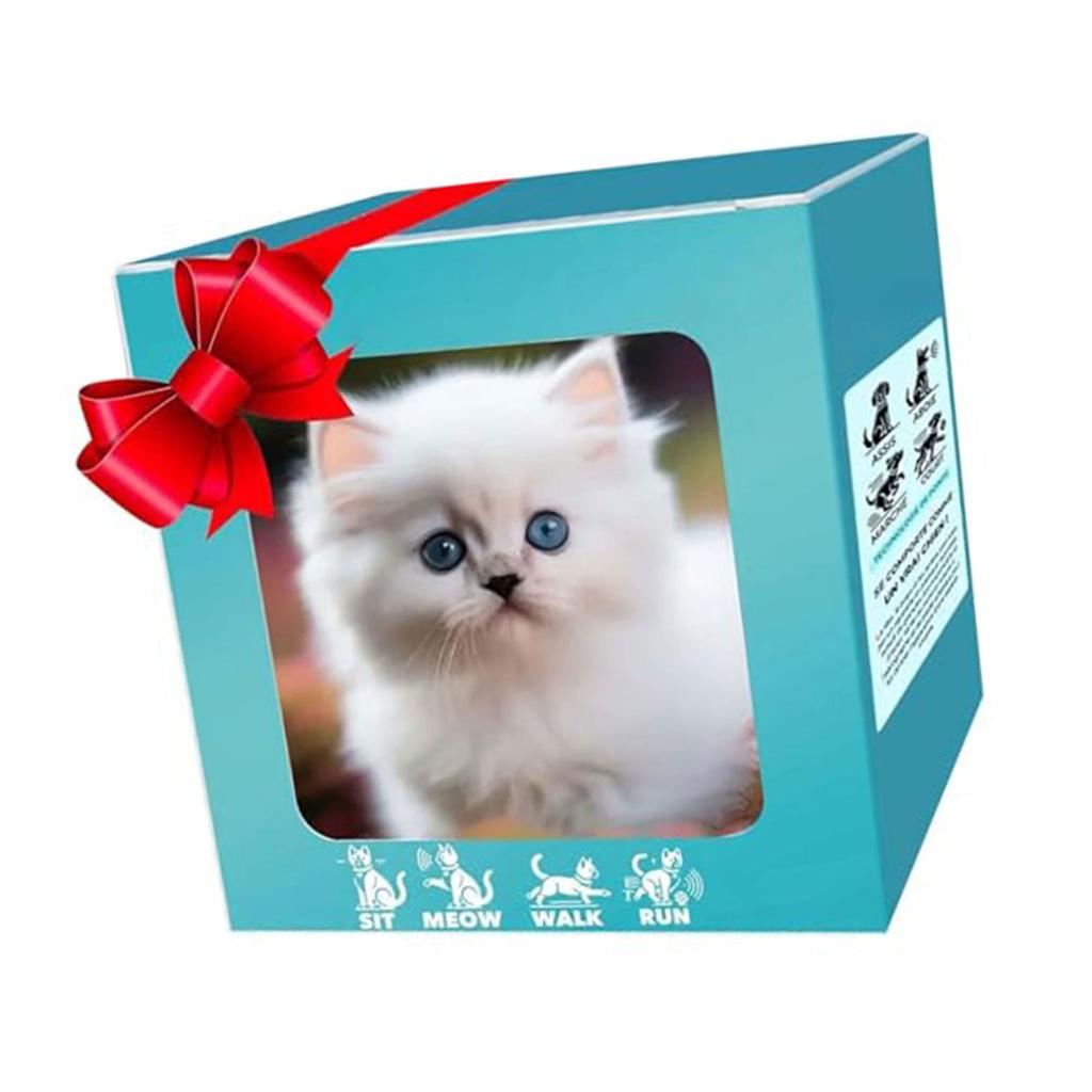 Interactive Robotic Plush Cat Toy With Intelligence Sensor And Traction Rope For Baby Craw Learning Lovely Comfort Toy