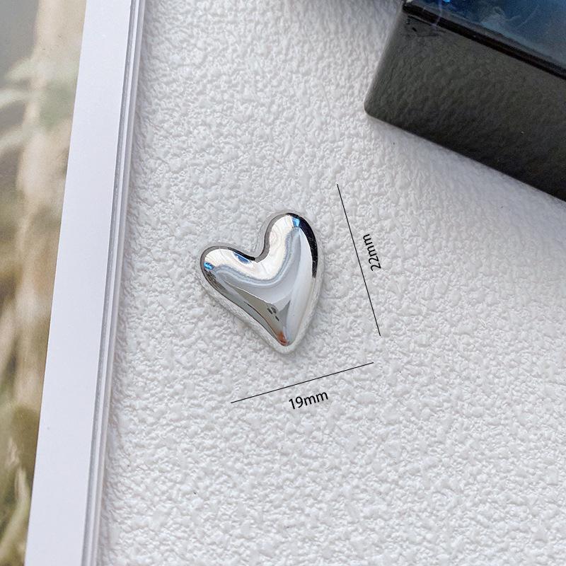 Cartoon Silver Heart-shaped Resin Diy Jewelry  Phone Cases Cups  Toothbrushes  Patches  Shoes  Hair Accessories Handcrafted Materials