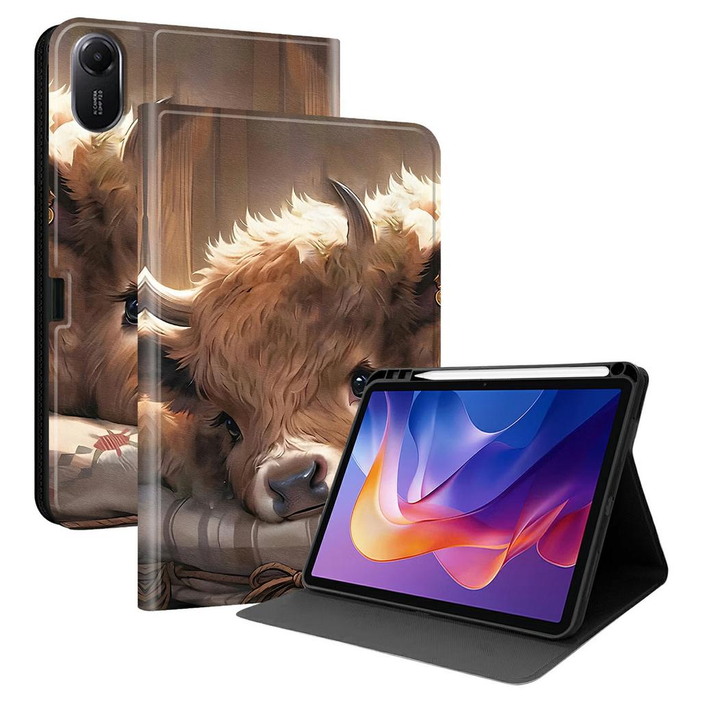 For Xiaomi Redmi Pad 2 PU Leather Case Pattern Print Tablet Cover Stand with Pen Slot (Stylus Not Included)